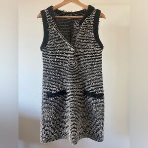 Black and White Textured Dress